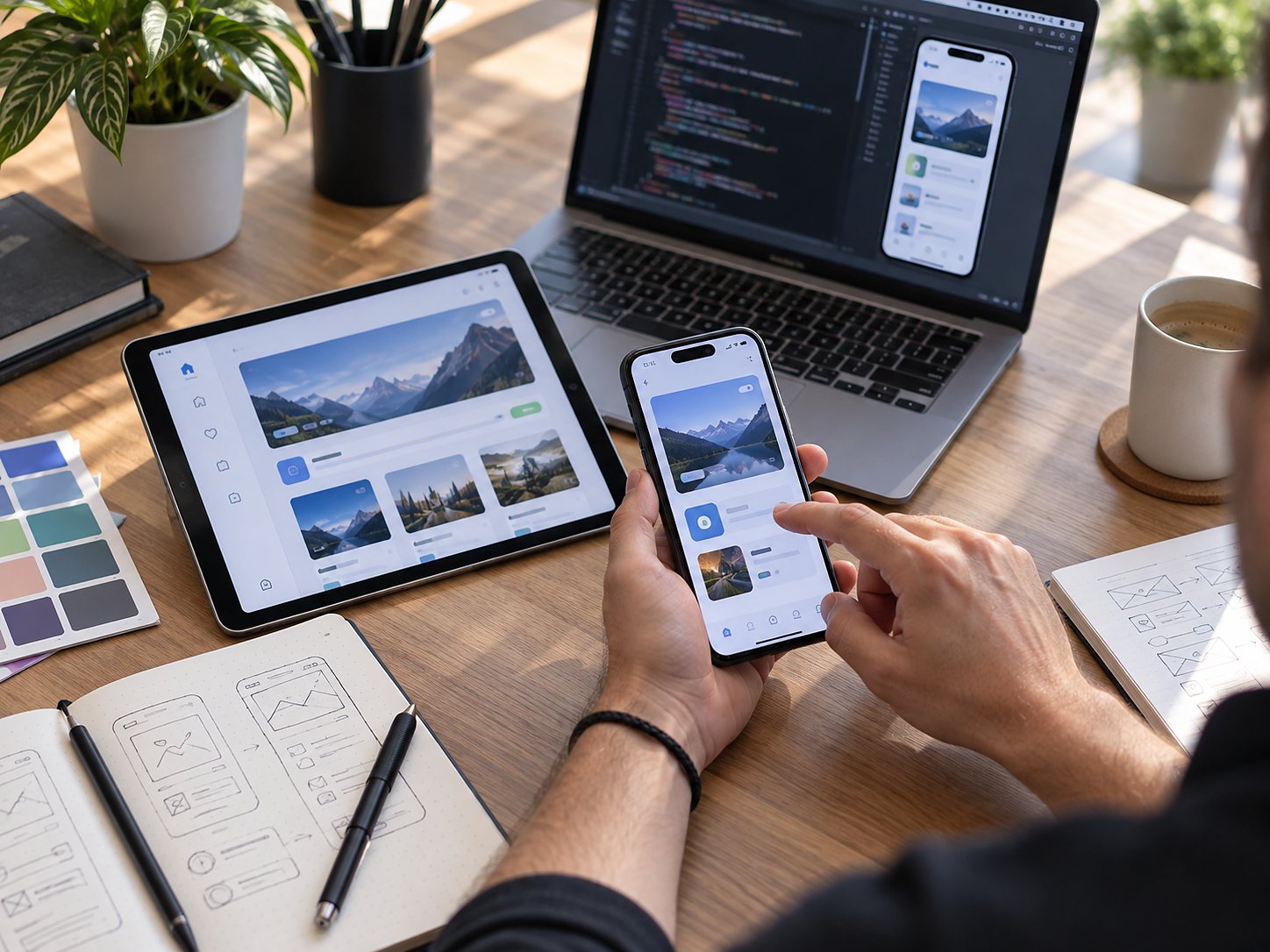 Une application Flutter sur smartphone et tablette